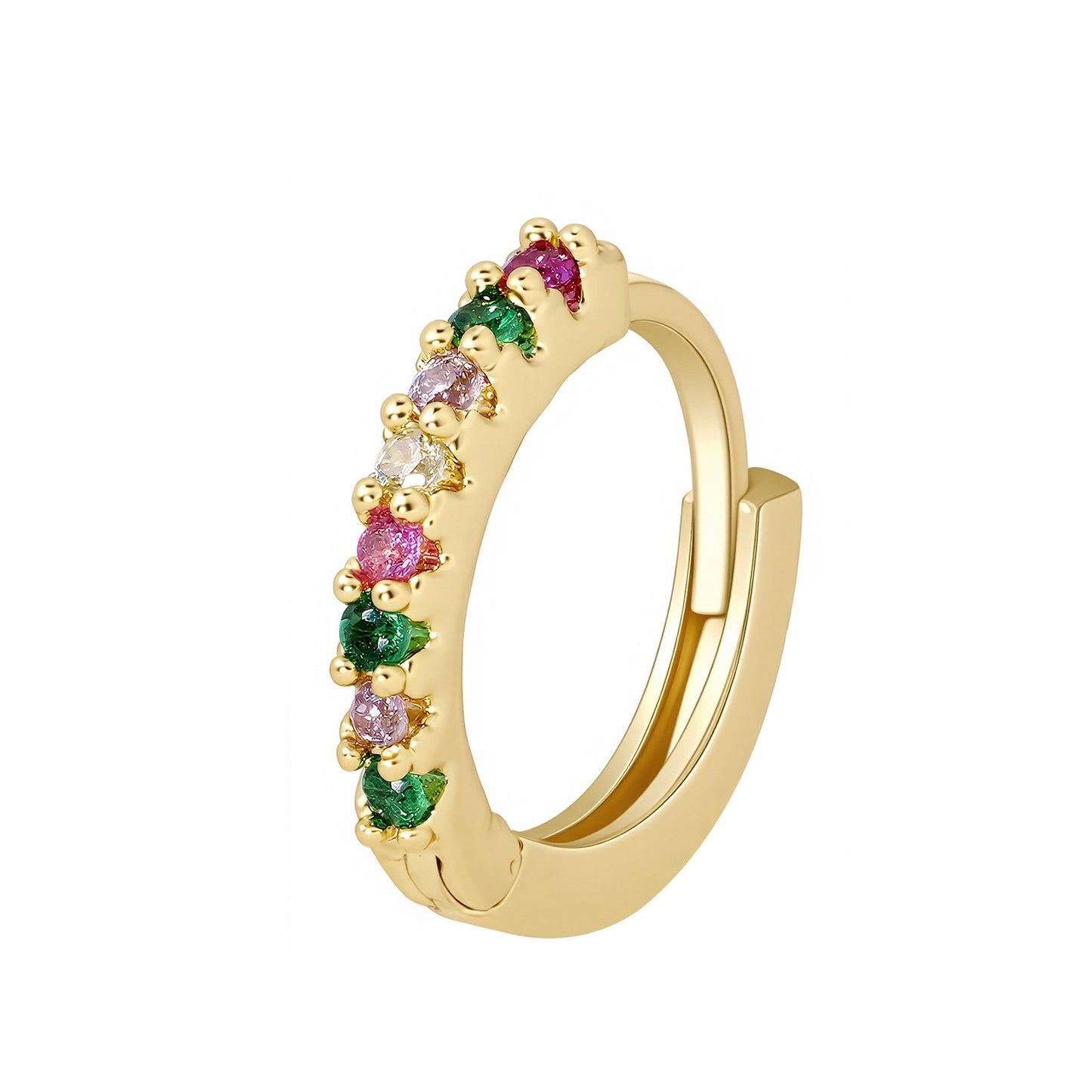 Women's Gang Drill Color Zircon Fashion Minimalism Copper Plating Earrings