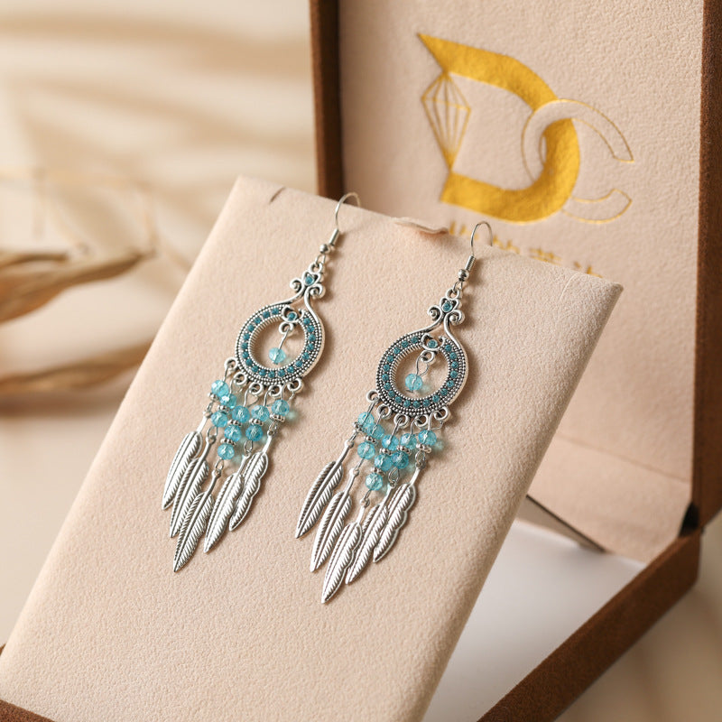 Artistic Sense Personalized Your Round Ethnic Earrings