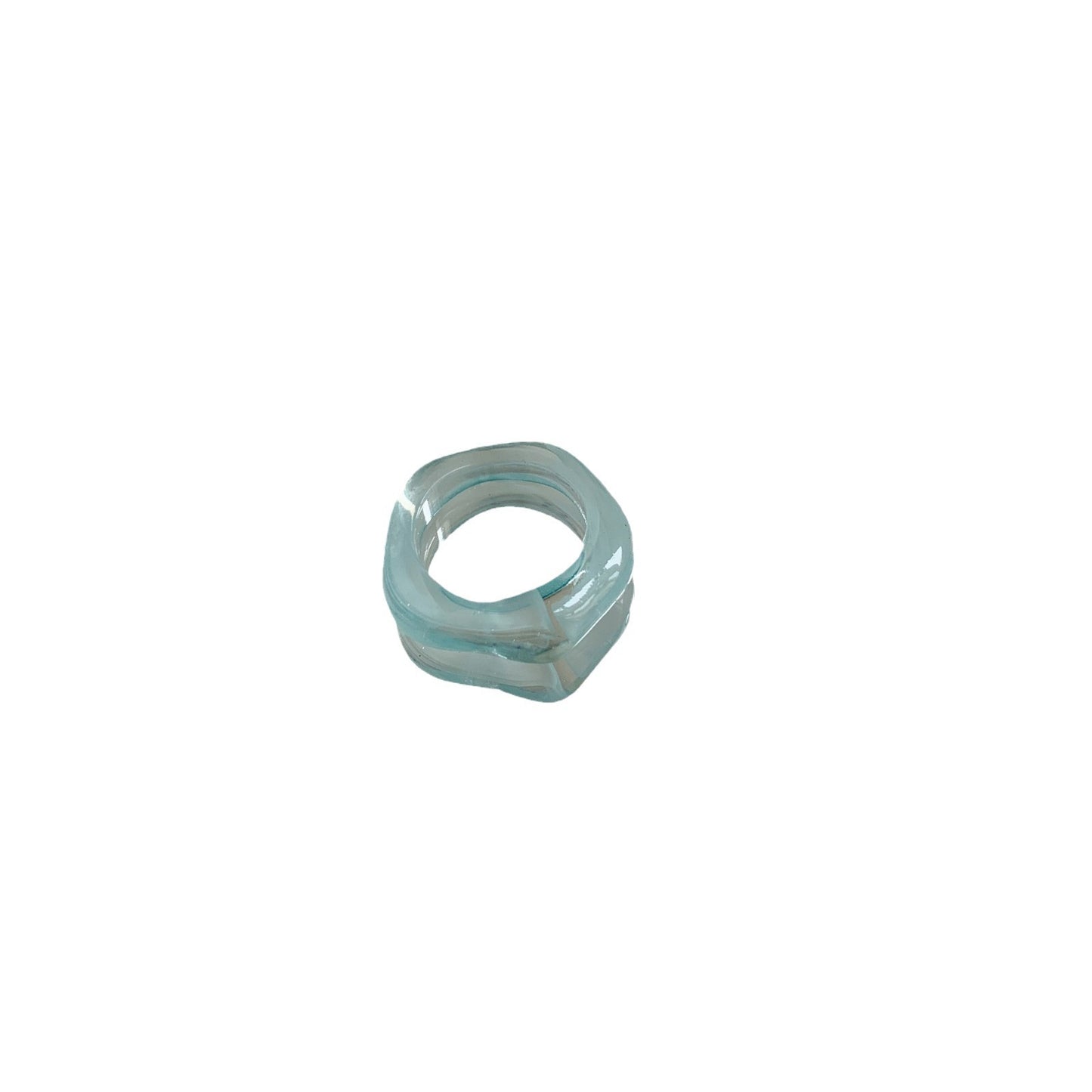 Summer Wind Sweet Color Transparent Healing Simple Trend Index Finger Ring