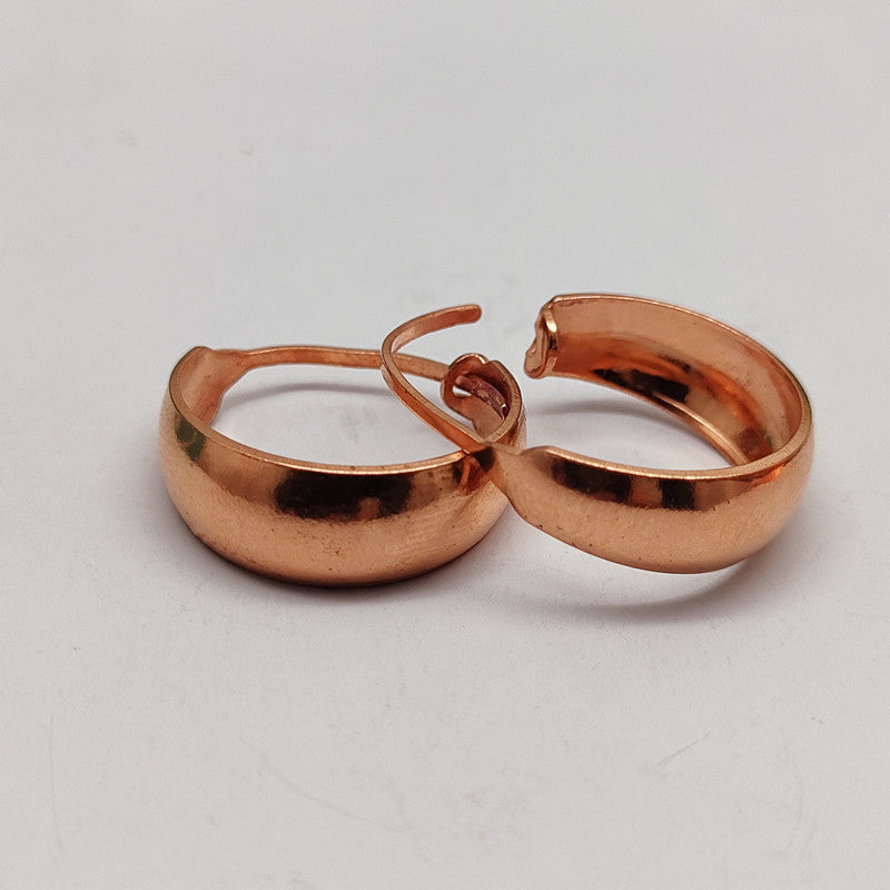 Vintage Red Copper Pure Elderly Ethnic Earrings