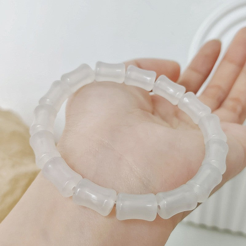 Female Aquamarine Gray Moonlight Natural Crystal Bracelet