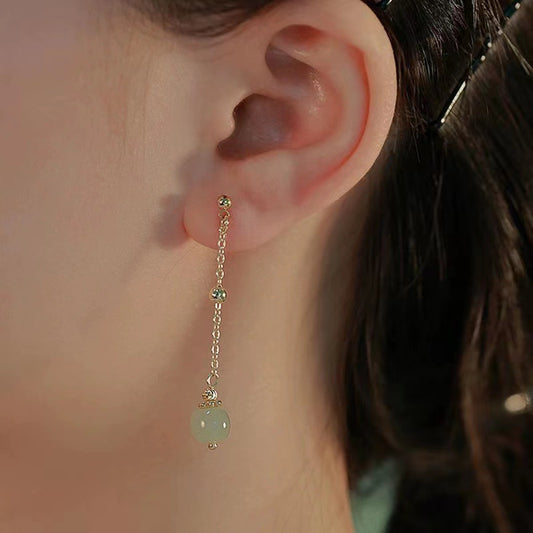 Women's Style Antique Eardrops Design Simple Sier Earrings