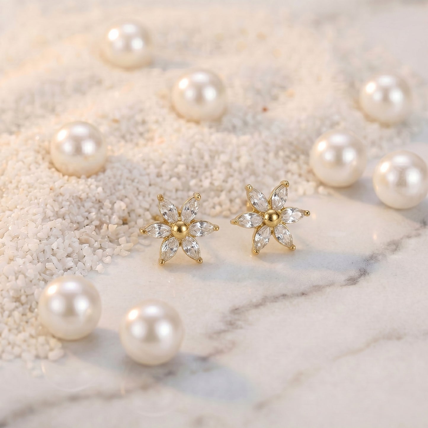 Women's Zircon Ear Titanium Steel Gold Plated Light Luxury Stud Earrings