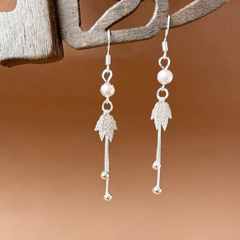 Sier Ethnic Style Peacock Retro Ear Hook Vintage Scenic Spot Earrings