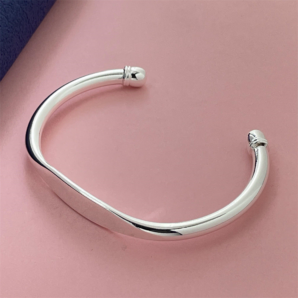 Durable Classic Comfortable Sier-plated Flat Popular Bracelets