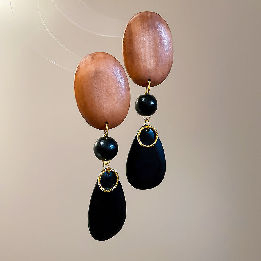 Wood In The Forest Retro Tassel Rings