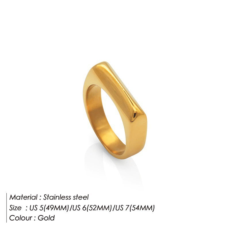 Stainless Steel Female Minority High Sense Rings