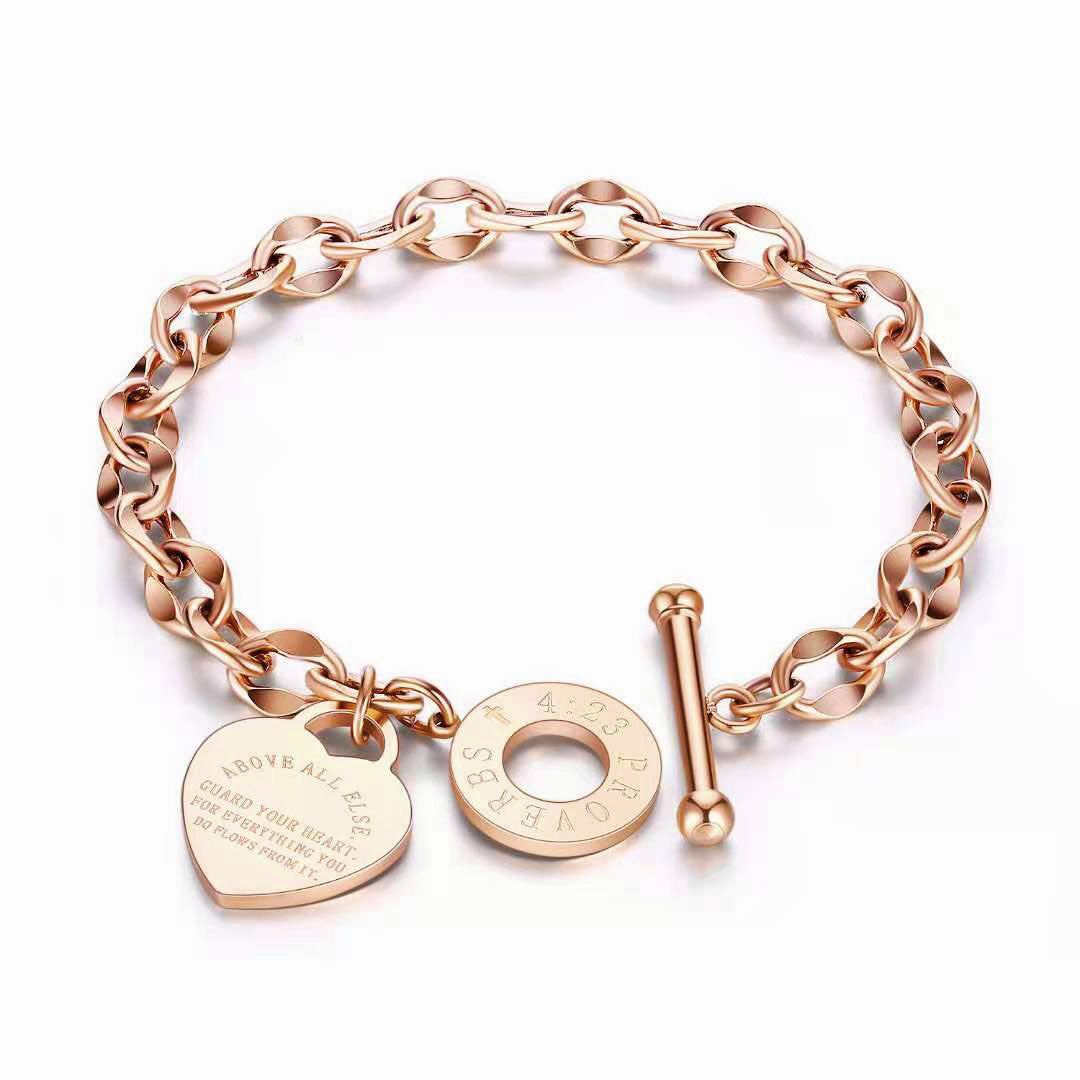 Women's Commuter Titanium Steel Light Luxury Couple Bracelets