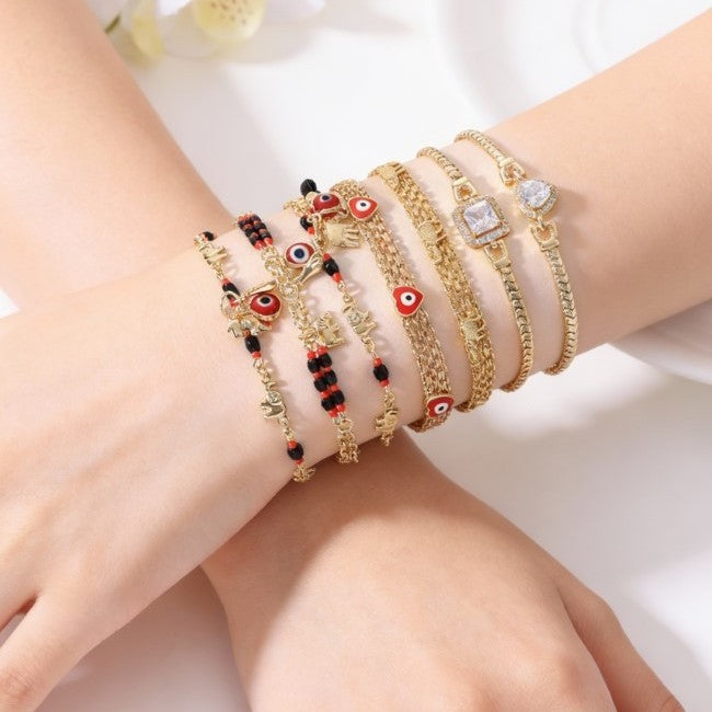 Bohemian Devil's Eye Elephant Female Cartoon Fun Vacation Bracelets