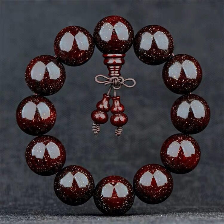Men's Rosewood Imitation Star Crafts Nanmu Black Buddha Beads Bracelet