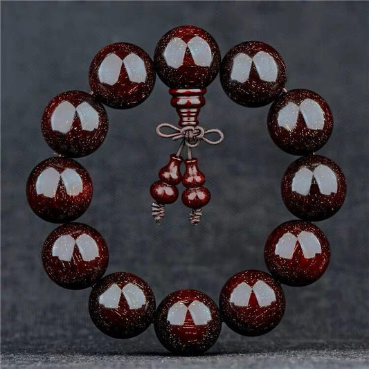 Men's Rosewood Imitation Star Crafts Nanmu Black Buddha Beads Bracelet
