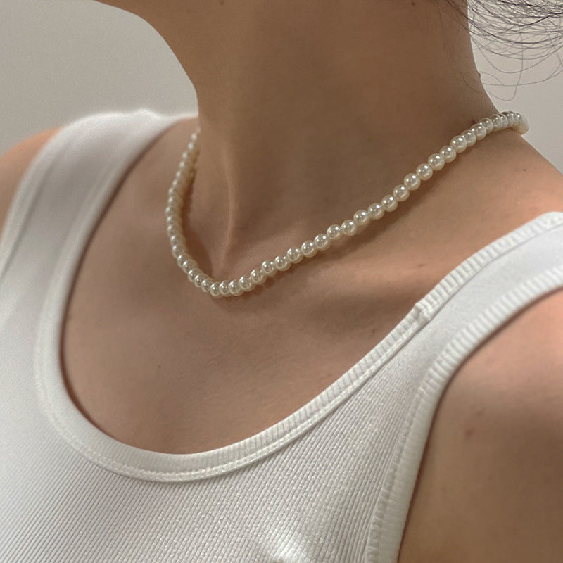 Women's Golden Bean Clavicle Chain Light Luxury Necklaces