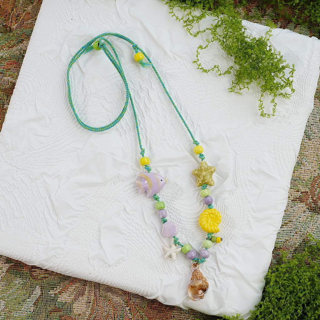 Ceramic Mushroom Female Niche Design High Necklaces