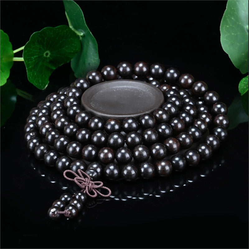 Women's & Men's Ebony Beads Purple Sandalwood For Couple Bracelets