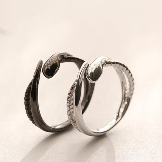 Women's & Men's Rope Snake Couple One Pair Trend Open-end Personality Year Rings