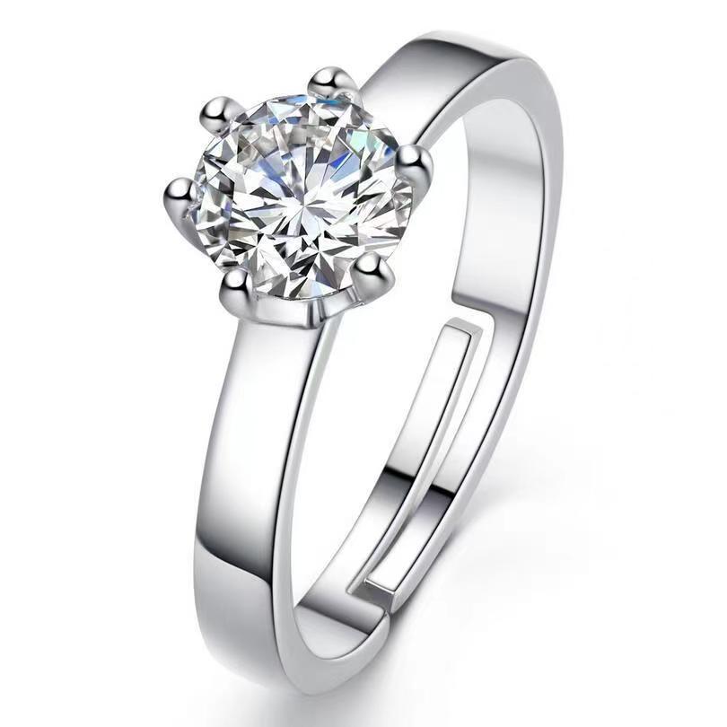 Women's & Men's Moissanite Zircon Engagement For Couple Classic Rings