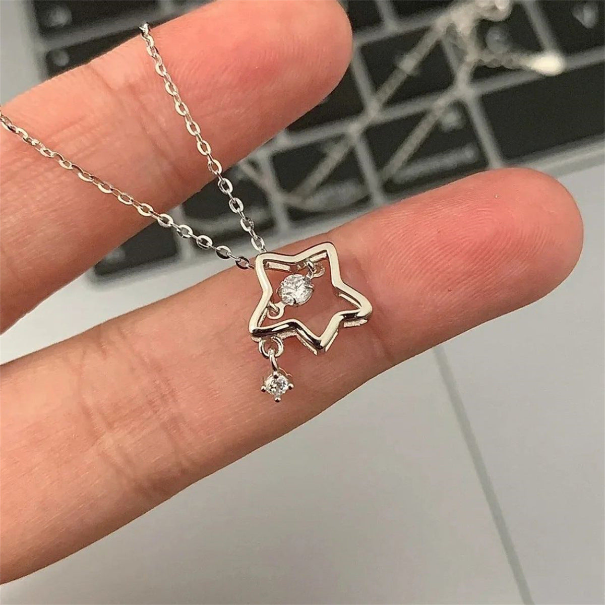 Luxury Sweet Loving Heart Clavicle Chain Niche High Necklaces