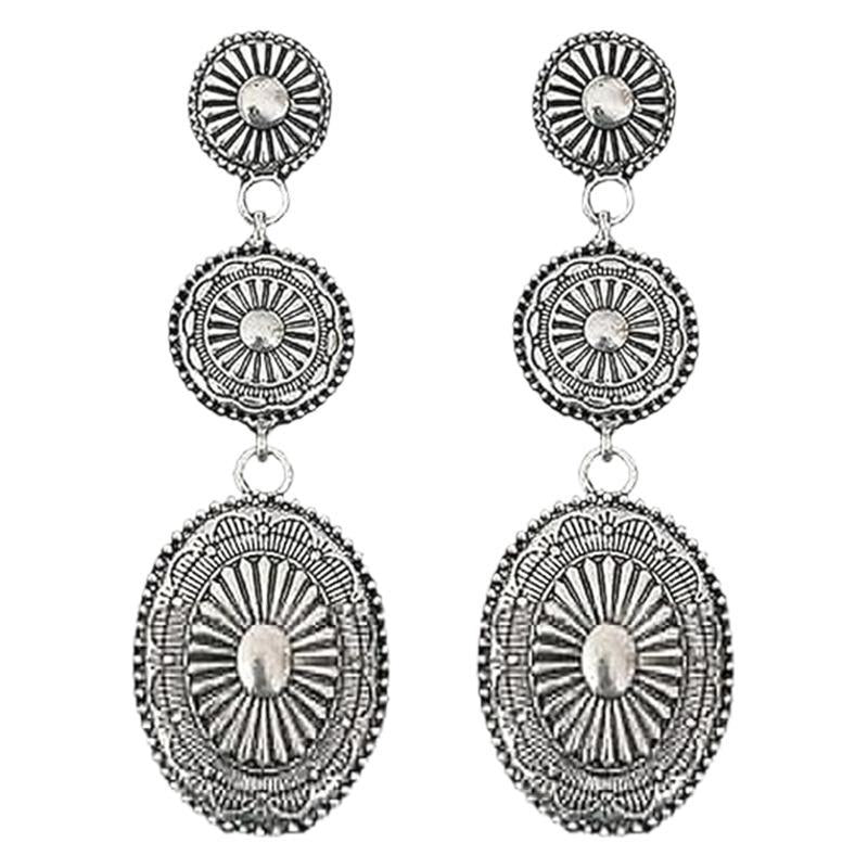 Drop-shaped Long Chain Bohemian Lady Couple Earrings