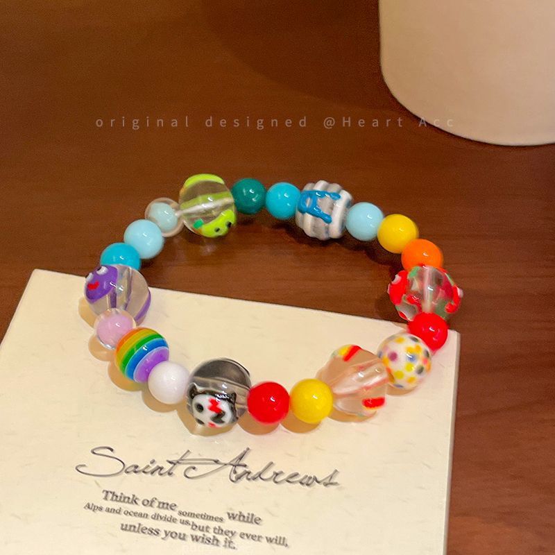 Apple Beaded Female Summer Dopamine Personality Bracelets