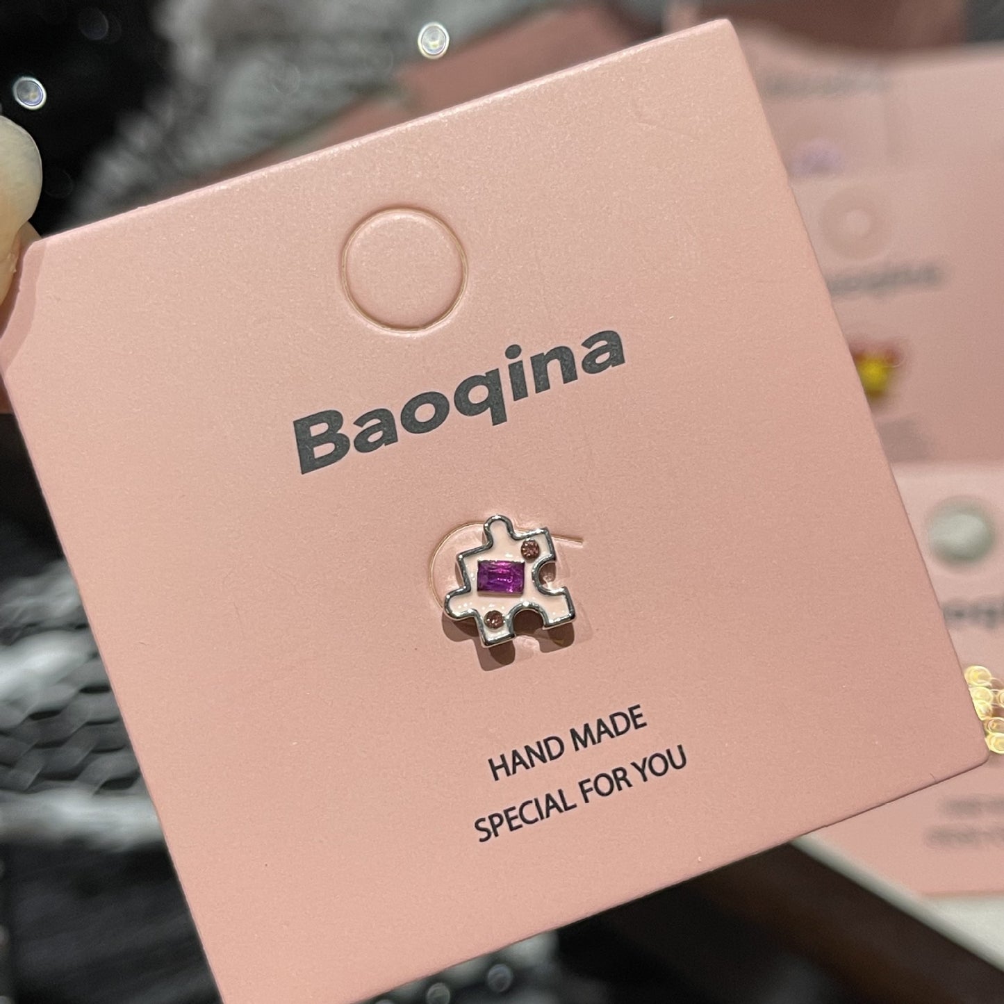 Colorful Oil Ear Bone Screw Temperament Earrings