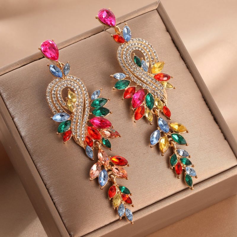 Retro Long Leaf Tassel Eardrops Note Earrings