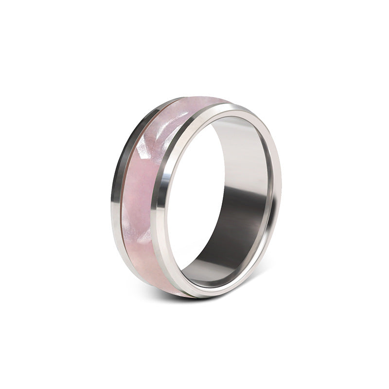 Shell Mixed Stainless Steel Fresh Sweet Ring