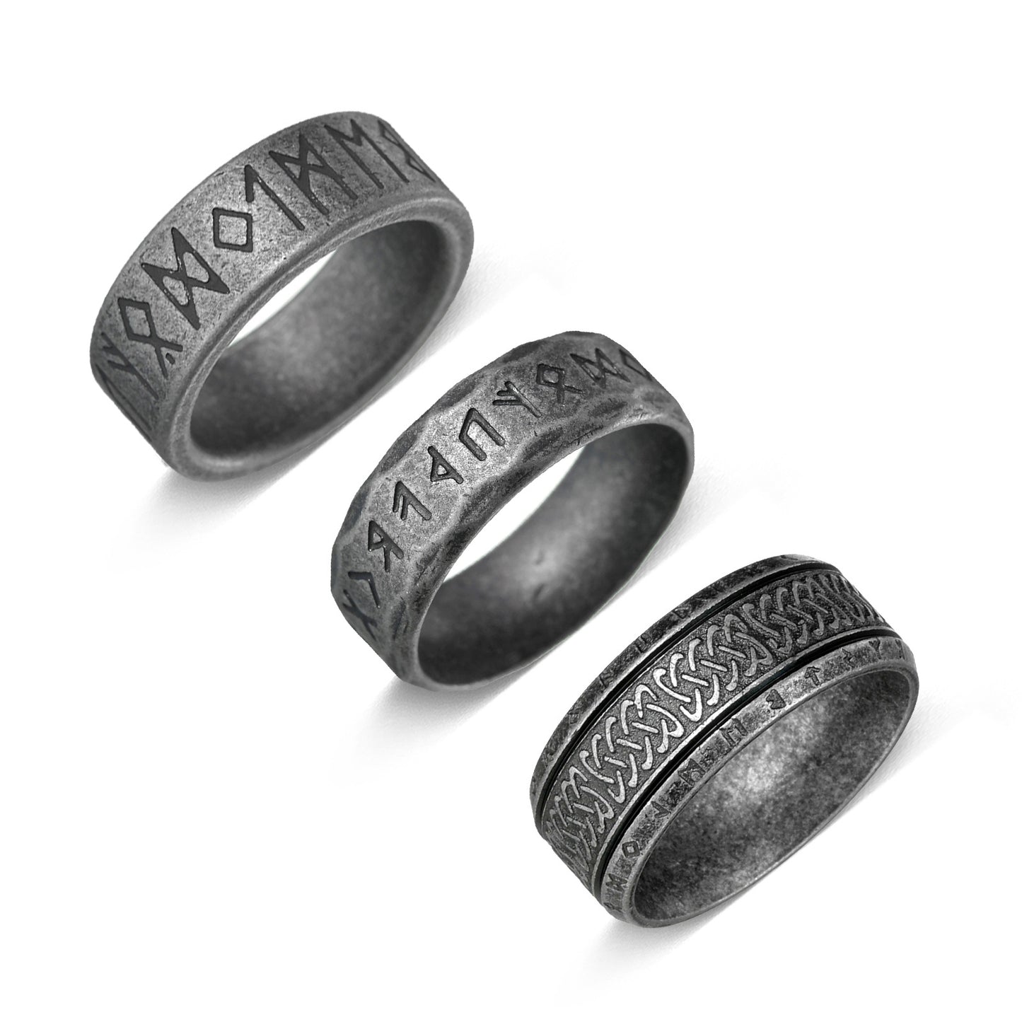 Men's Retro Multiple Pattern Daily Wear Stainless Rings