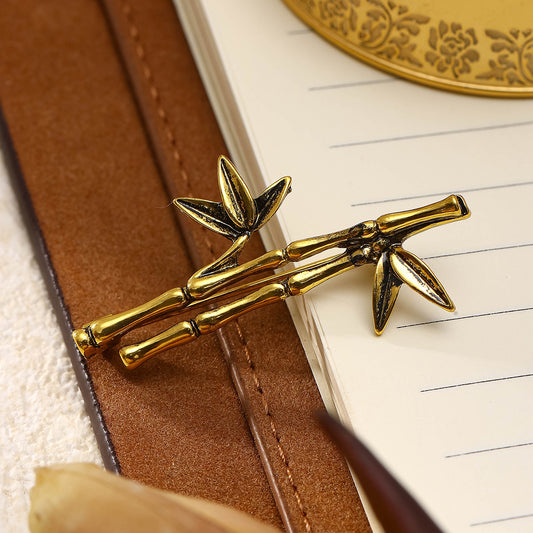 Fashion Retro Exquisite Bamboo Brooch Niche High Sense Brooches