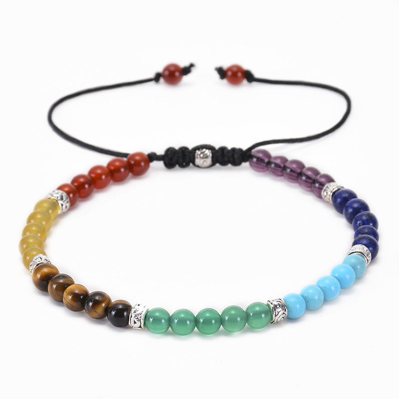 Braided Adjustable Natural Stone Yoga Beads Handmade Bracelets