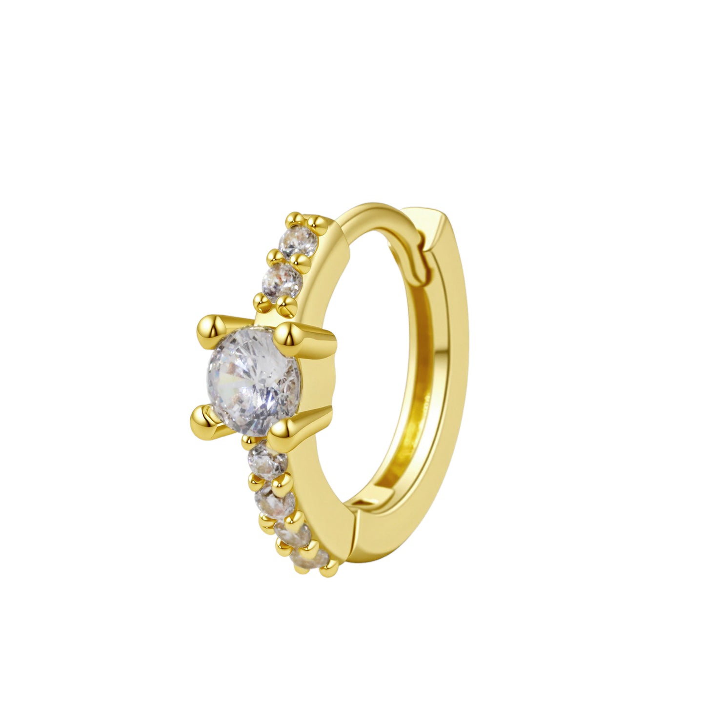 Women's Light Luxury Geometric Flash Clip Simple Fashion Exquisite Inlaid Rings