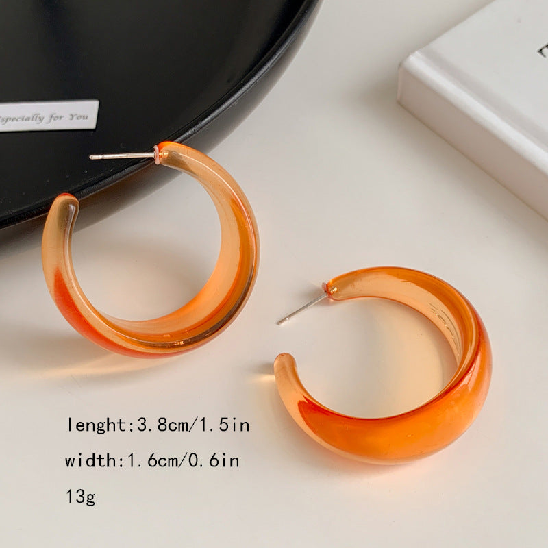 Style Shaped Female Fashion Graceful Fashionable Summer Exaggerated Earrings