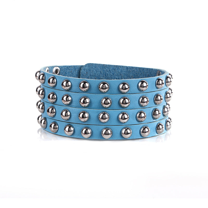 Fashion Twist Leather Cool Punk Rock Bracelet
