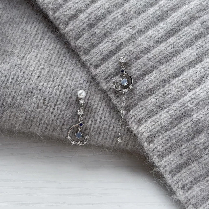 Women's Light Luxury High-grade Refined Rhinestone Thin Stud Earrings