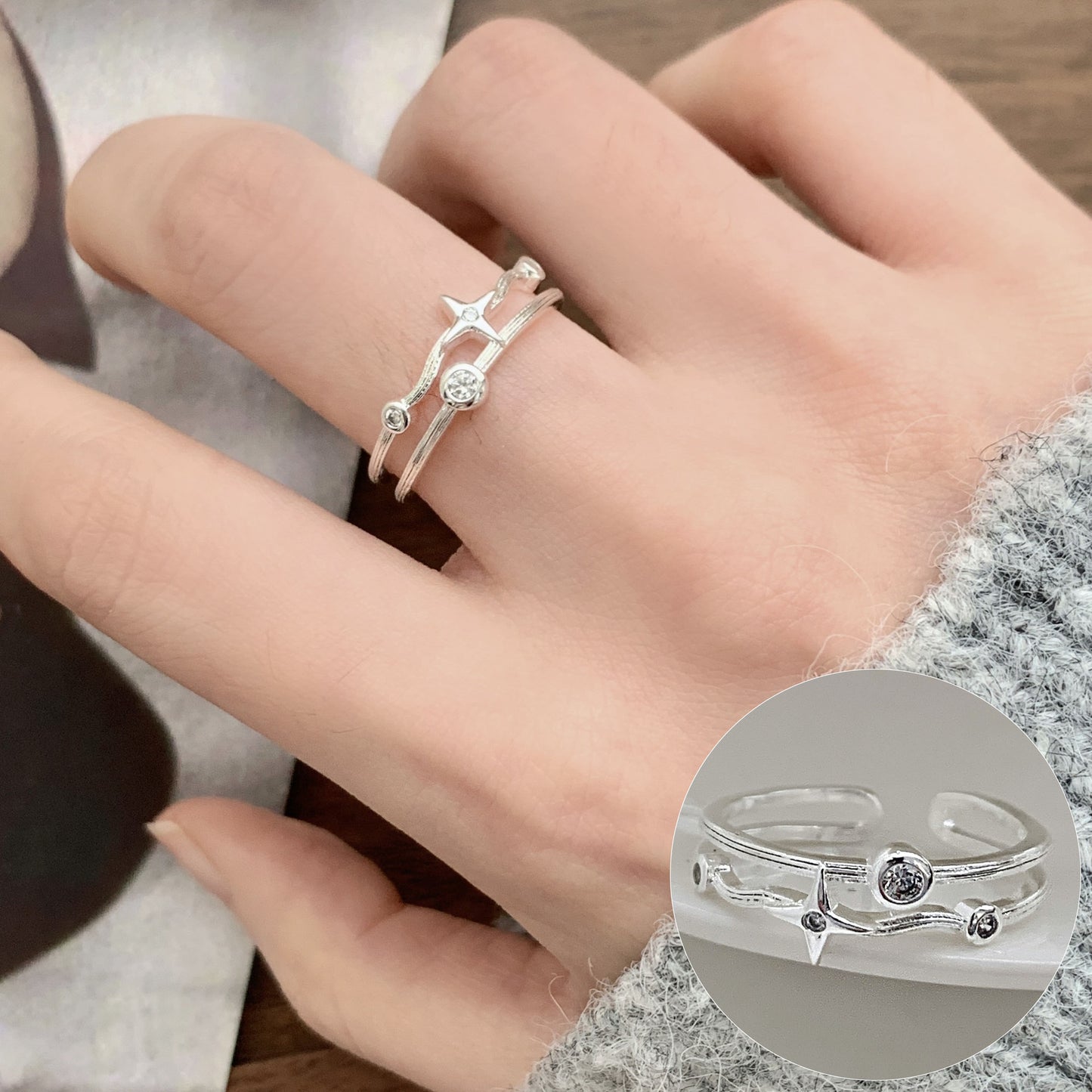 Women's Geometric Fashion Twisted Open-end Personality Hip Rings
