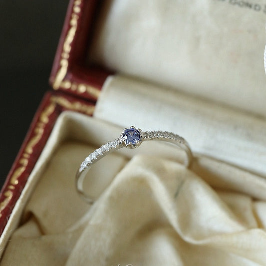 Mild Luxury Delicate Super Shining Dream Blue Purple Tan Sang Rings