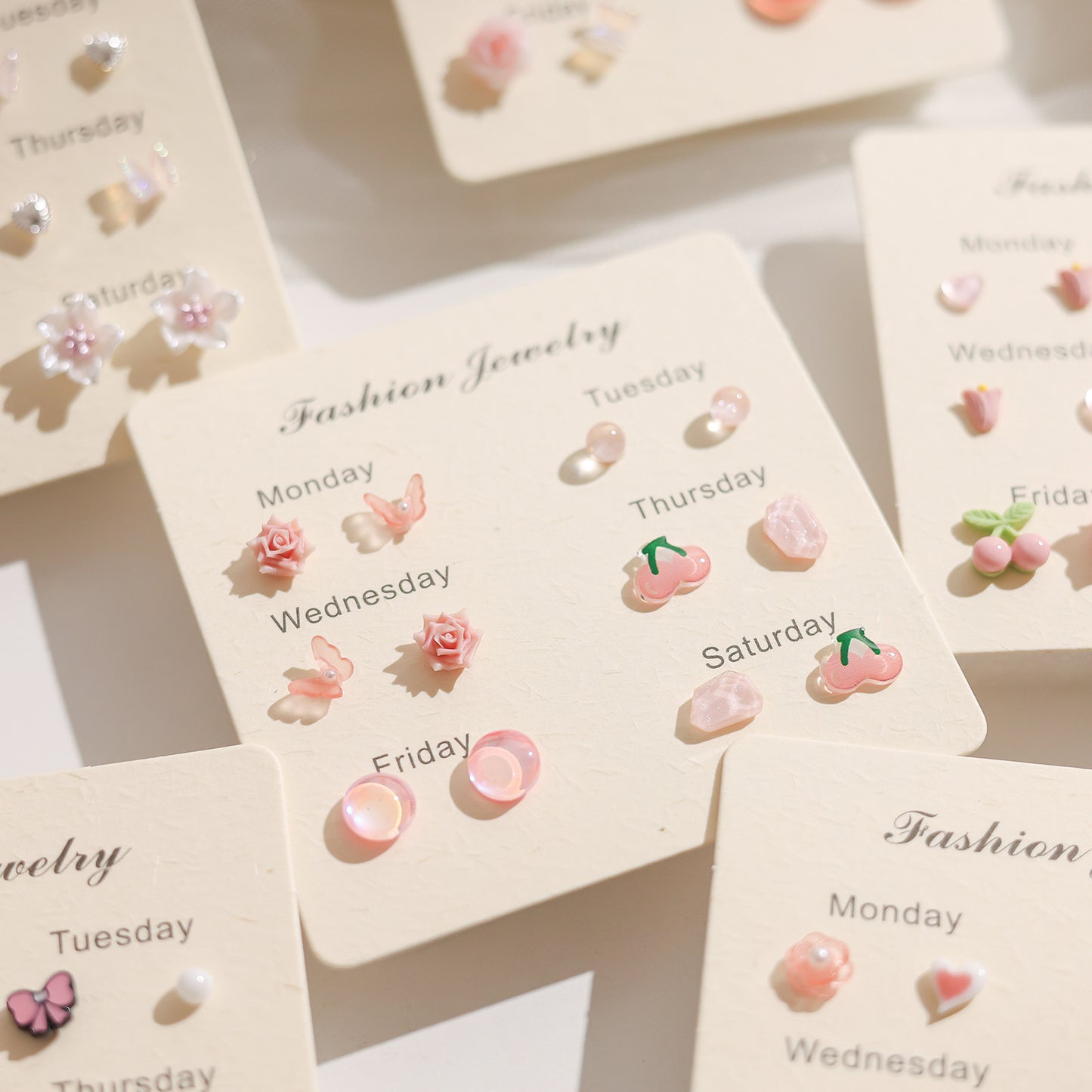 Female Pink Biological Porcelain Pin Ear Sensitive Skin Essential Stud Earrings