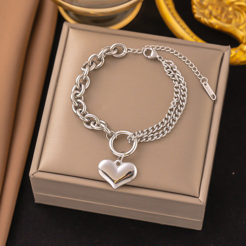 Titanium Steel Female Gold Fashion Light Luxury High Bracelets
