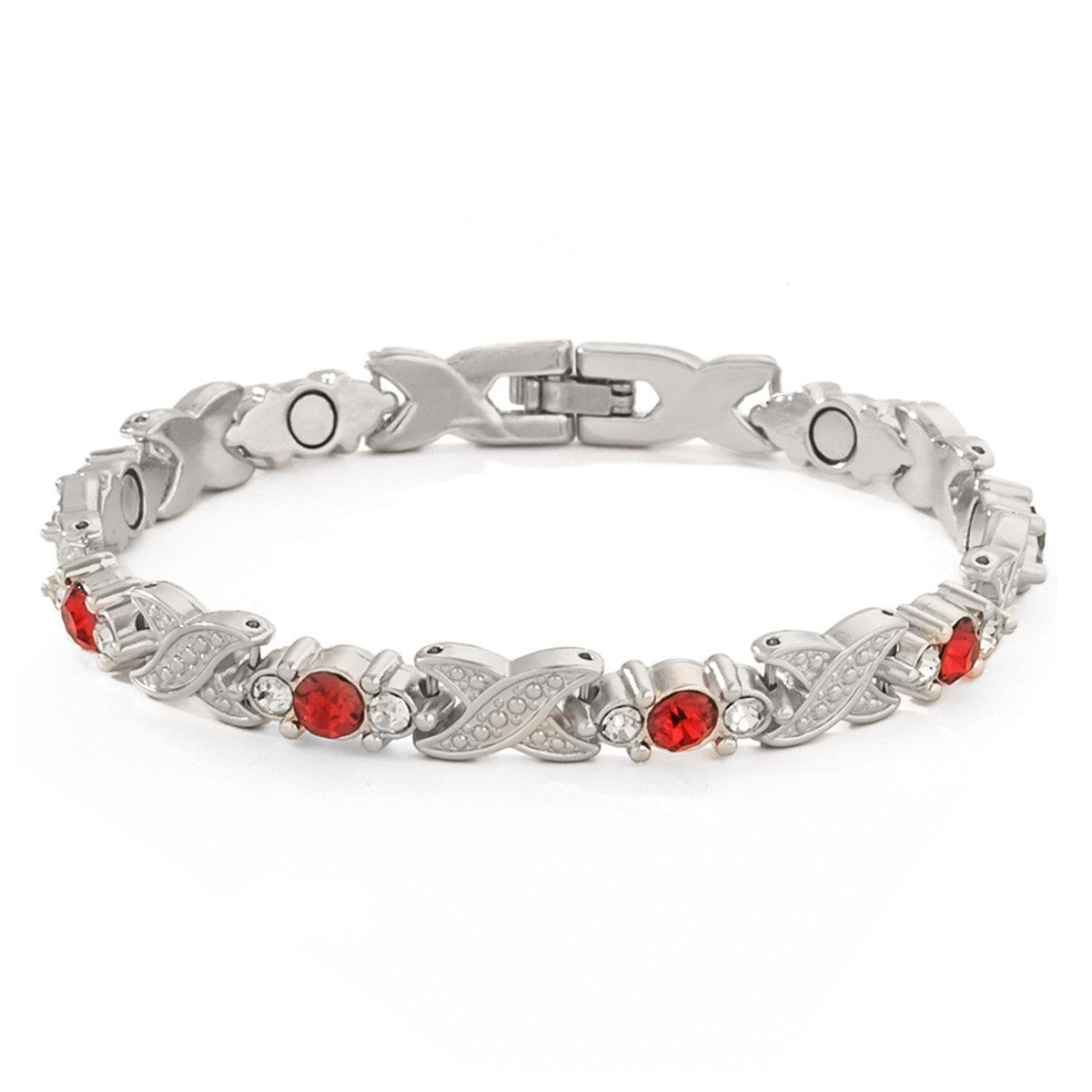 Women's Adjustable Leaves Magnet Alloy Diamond Fashion Bracelets