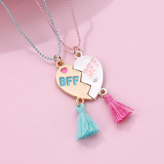 Good Friend Fashion Heart-shaped Alloy Drop Necklaces