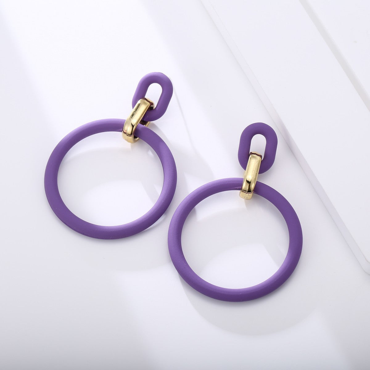 Color Personality Geometry Fashion Retro Spray Earrings