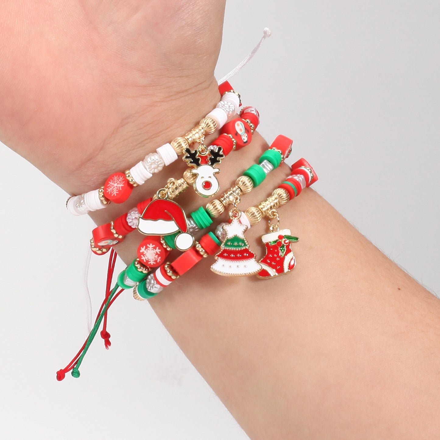 Adjustable Snowman Tree Old Man Antlers Bracelets