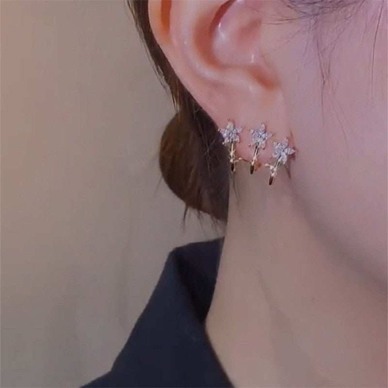 Super Flash Five-pointed Star Mori Style Earrings