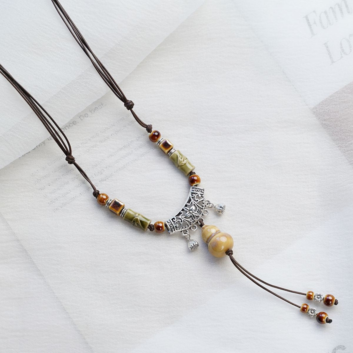 Style Personalized Trendy Ceramic Geometric Colorful Fish Long High-grade Necklace