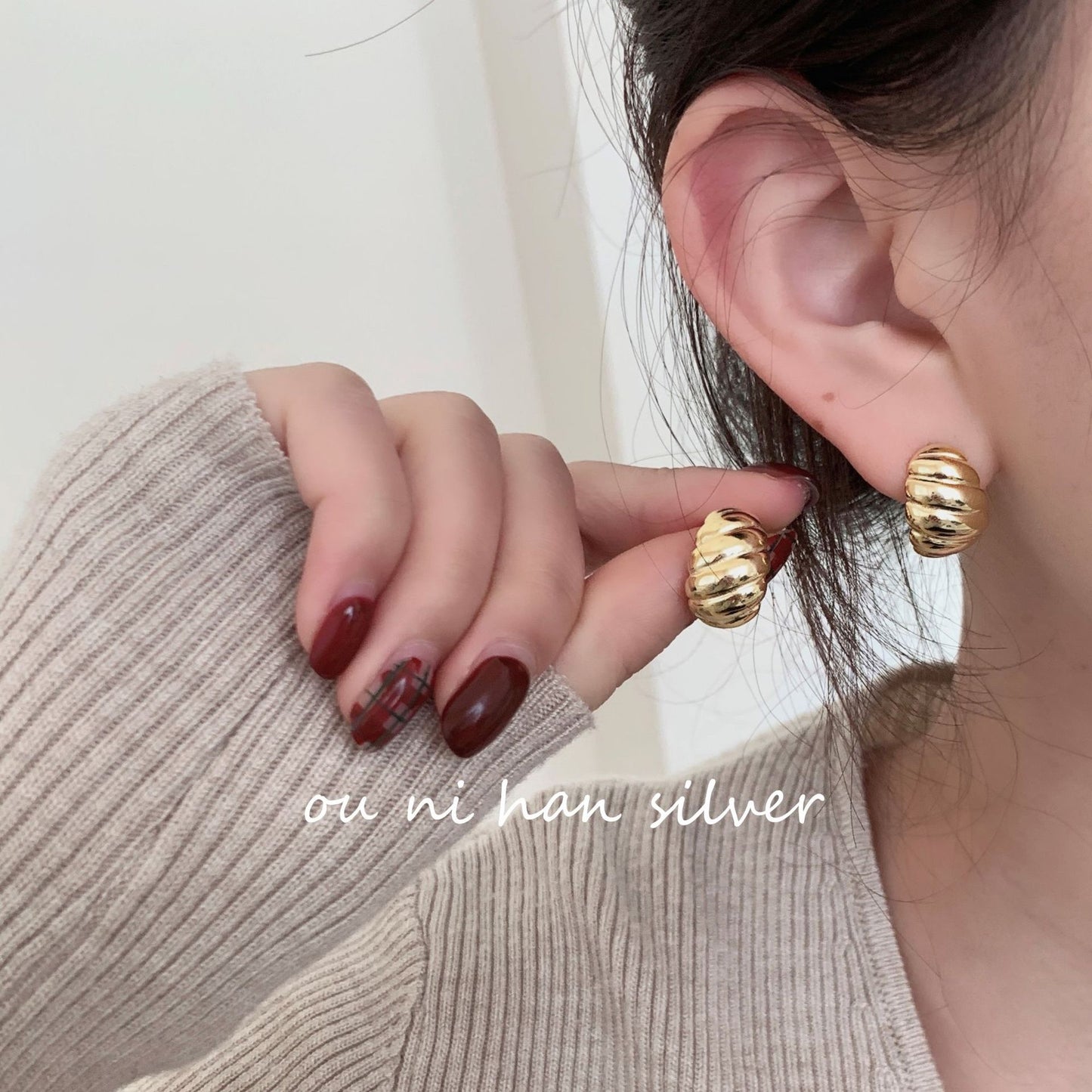Horn Thread Female Style Special Interest Earrings