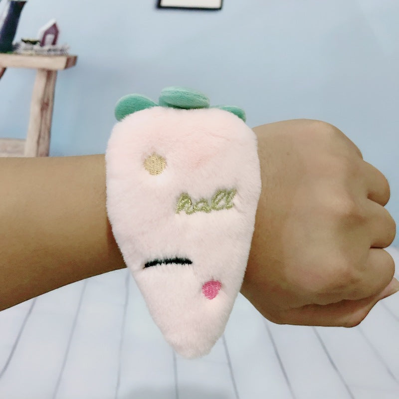 Children's Plush Cartoon Pop Cute Sun Flower Couple Female Dinosaur Slap Bracelet