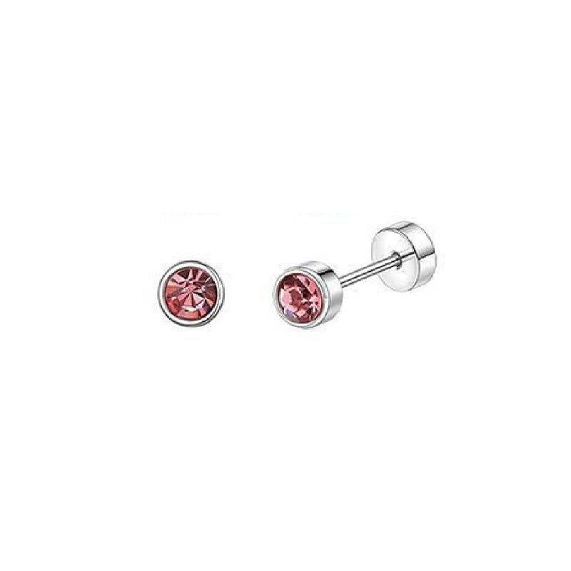 Men's Steel Zircon Moon Heart-shaped Ear Bone Screw Twist Ball Fashion Rings