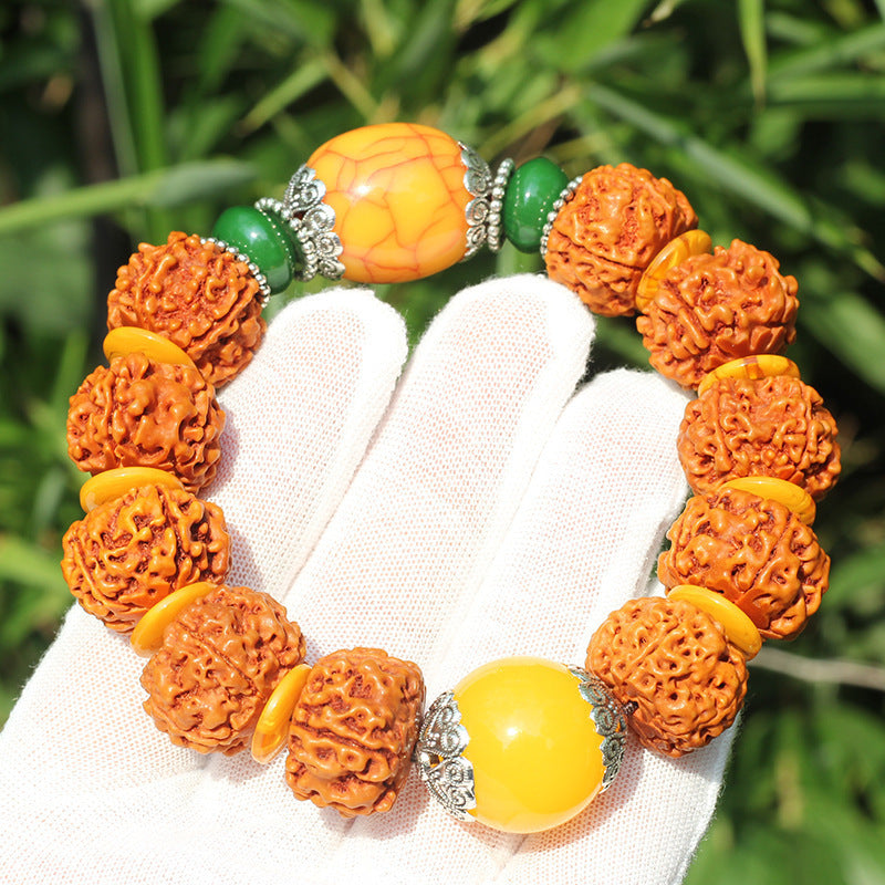 Men's Style Buddha Beads Bodhi Seeds Beeswax Scenic Spot Bracelets