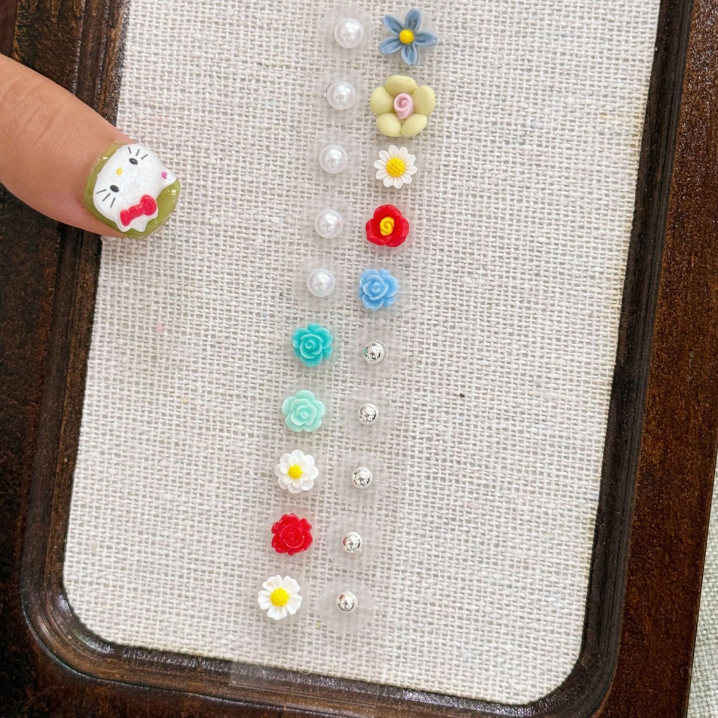 Fashion Auricular Point Sticker Crystal Ear Patch Bead Massage Stress Earrings