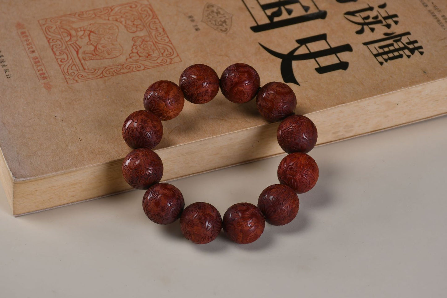 Women's & Men's Arborvitae Lightning Transparent Buddha Beads Live Studio Drainage Temple Bracelet