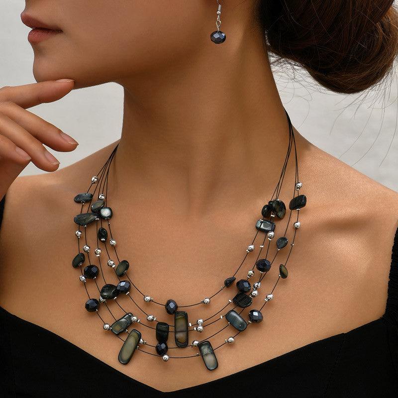 Women's Ornament Bohemian National Style Crystal Turquoise Necklaces